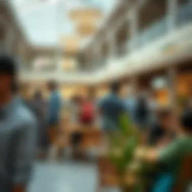 Community events held within the mall's social spaces