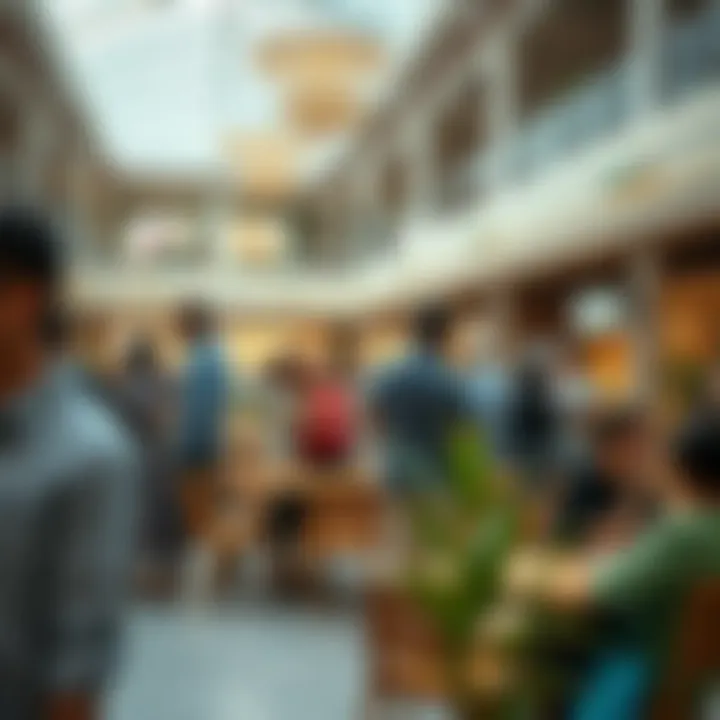 Community events held within the mall's social spaces