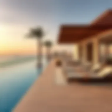 Exclusive pool area of SLS The Palm with panoramic views