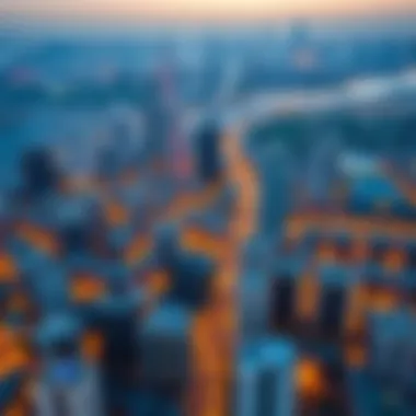 Aerial view of Dubai's skyline with a focus on residential areas