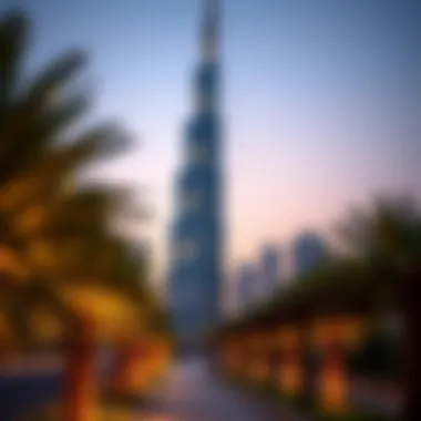 Stunning view of Tamweel Tower at dusk