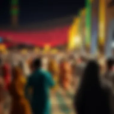 Vibrant cultural celebration under the call to prayer in Dubai