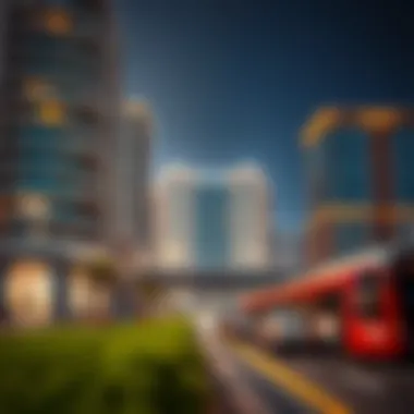 Real estate development near a metro station demonstrating urban growth