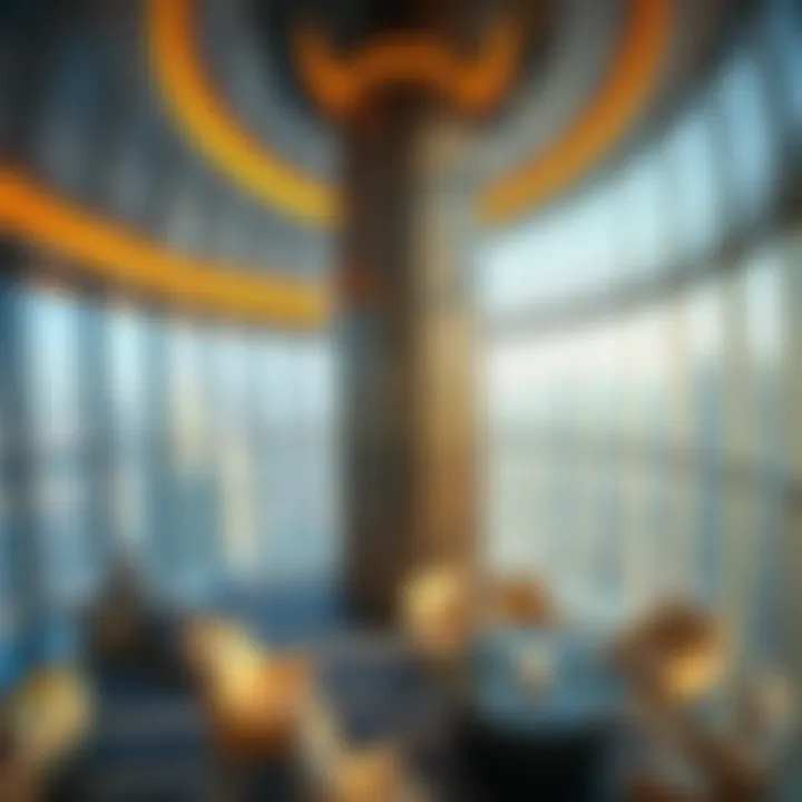 Sophisticated Interior of Observation Deck Interior design of Burj Khalifa's observation deck