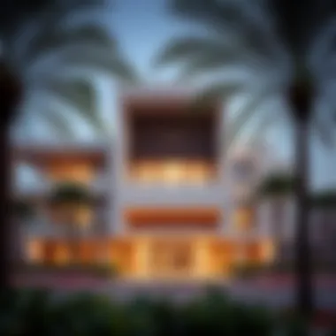 Modern school building in an ideal residential area