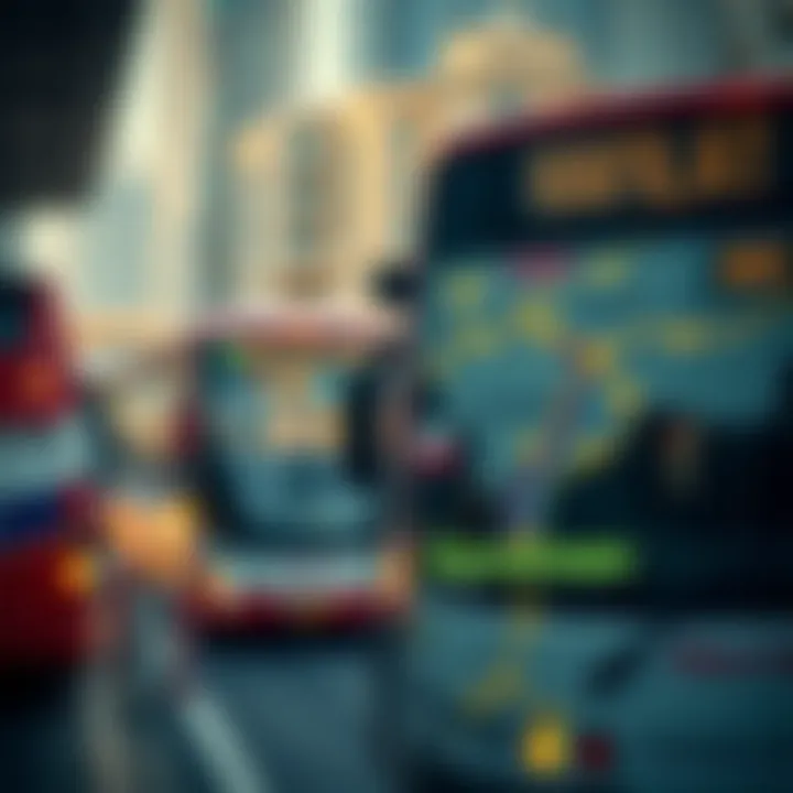 Extensive Hafilat Bus Route Coverage in Dubai Hafilat bus route map showcasing extensive coverage