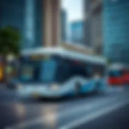 Modern Hafilat bus on a Dubai street