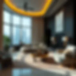 Luxurious living space designed by a professional decorator in Dubai