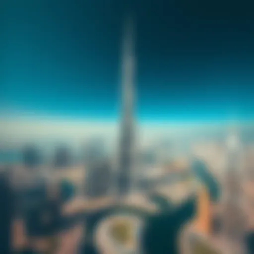 Aerial View of Burj Khalifa Aerial view of Burj Khalifa showcasing its grandeur