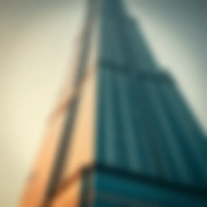 Close-up of Burj Khalifa's architectural details
