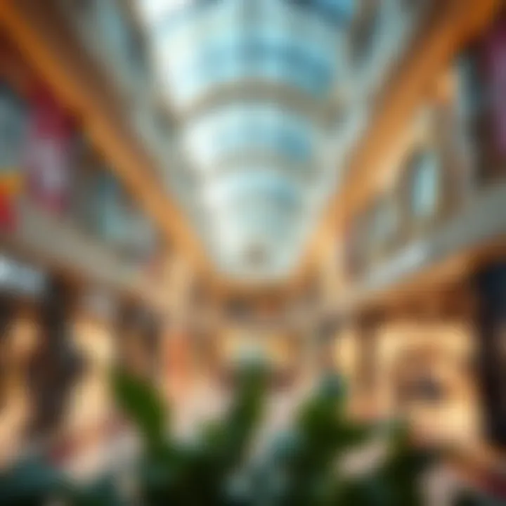 Interior layout of دو الجيمي مول with various retail stores