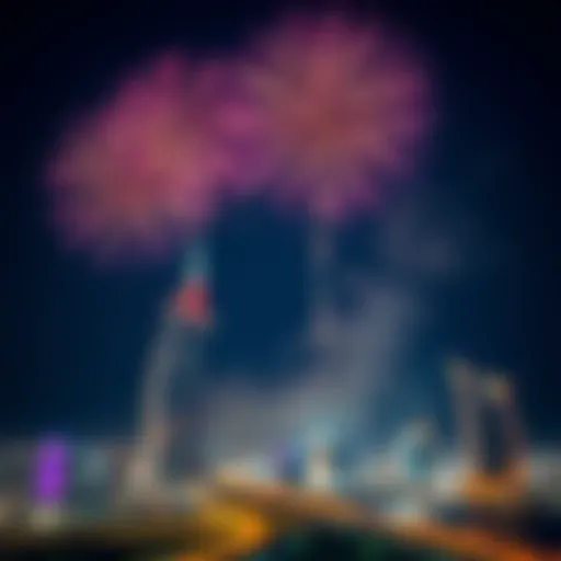 Spectacular Night Sky Over Abu Dhabi Spectacular fireworks illuminating the night sky over Abu Dhabi