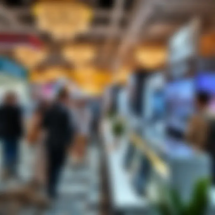 A bustling property exhibition featuring various real estate projects