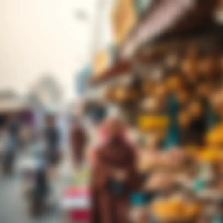 Vibrant market scene reflecting Omani traditions and crafts