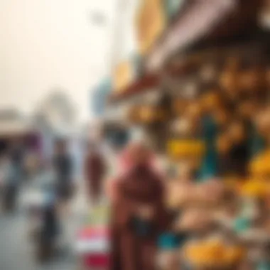 Omani Market Vibrancy Vibrant market scene reflecting Omani traditions and crafts