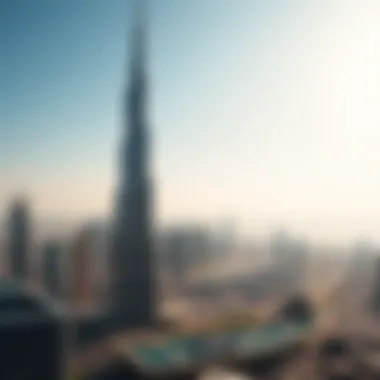 Burj Khalifa towering over Dubai skyline
