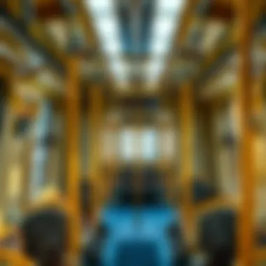 Interior View of a Dubai Tram Inside a Dubai Tram