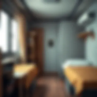 Interior of a typical labor accommodation