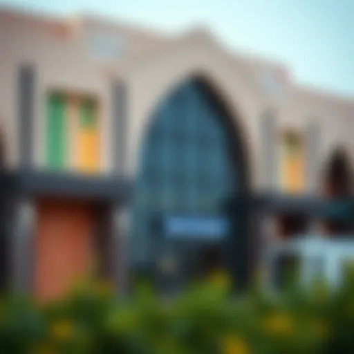 Dubai Metro station exterior view showcasing architectural design