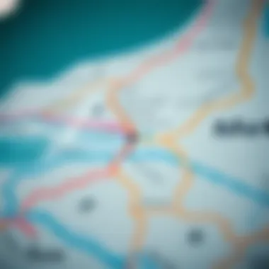 Map of Dubai Metro Network A map of the Dubai Metro network highlighting various routes