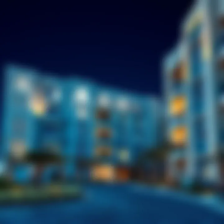 Modern residential buildings in مجمع الغدير