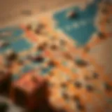 Mapping Dubai's Location Numbers A detailed map of Dubai highlighting location numbers