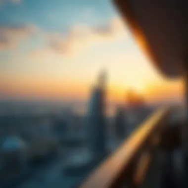 Sunset Over Dubai: A Ramadan Perspective Sunset view over Dubai skyline during Ramadan