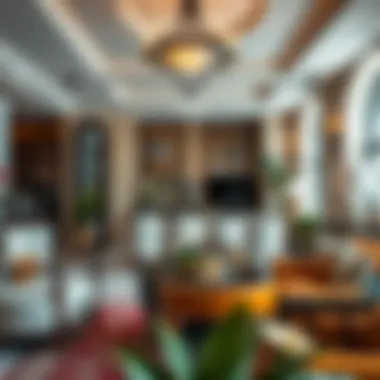 Cultural Elegance Atmosphere A beautifully arranged salon atmosphere reflecting cultural elegance