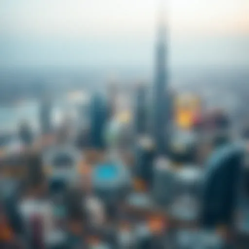 Aerial view of Dubai showcasing its skyline and real estate development