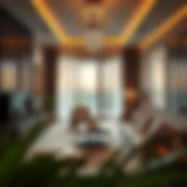 Luxury Living: Investment Potential in Dubai's Real Estate A modern luxury apartment interior in Dubai emphasizing investment potential