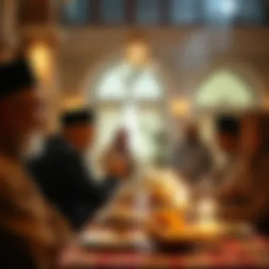 A gathering of family enjoying Suhoor together