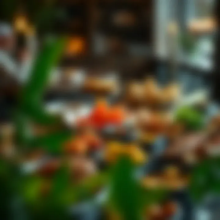 An assortment of traditional Suhoor dishes beautifully presented