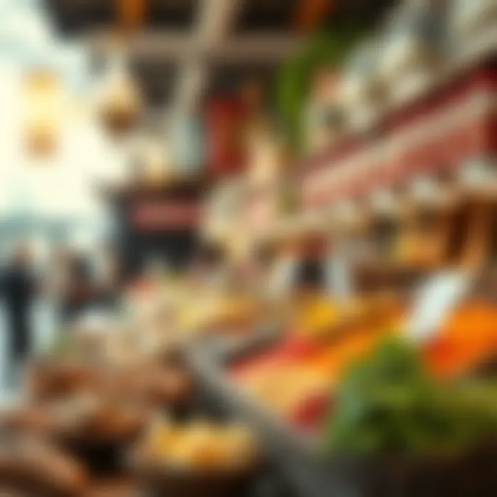 Culinary Delights of Dubai Gourmet food market highlighting dining costs in Dubai