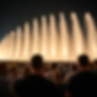 Audience Captivated by the Dubai Fountain Performance Crowd enjoying the Dubai Fountain show