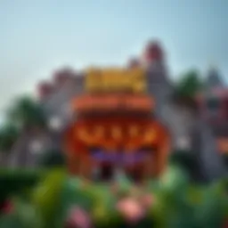 Entrance to IMG Worlds of Adventure showcasing vibrant attractions