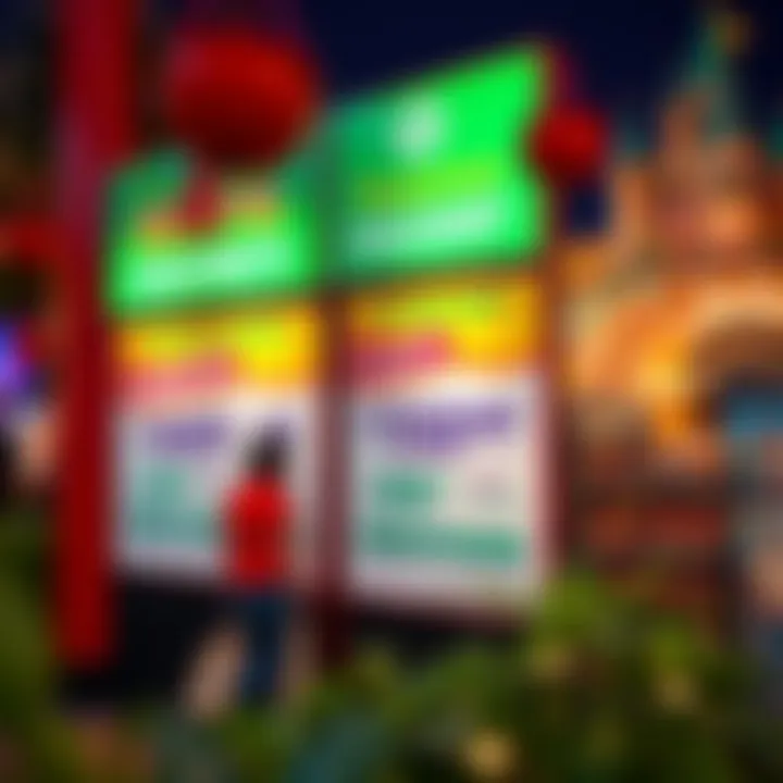 Seasonal Promotions and Discounts Seasonal promotions and discounts displayed at the park