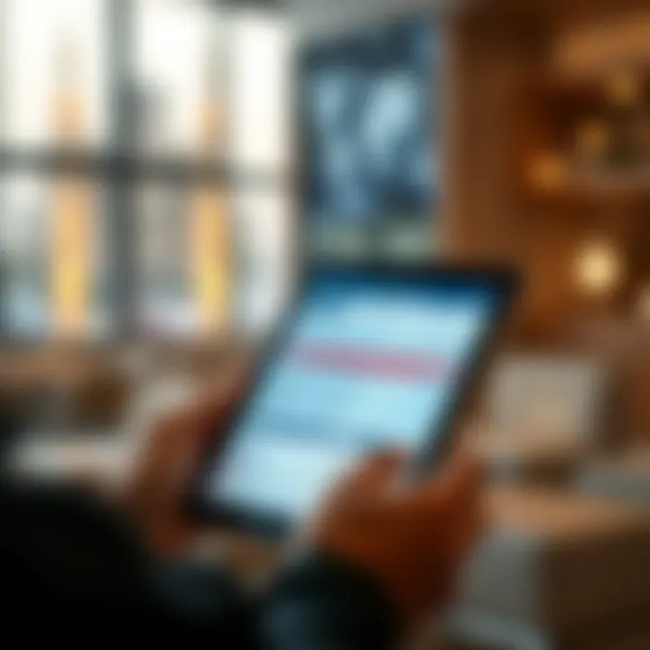 Accessing Travel Ban Information Digitally A digital device showing travel ban information