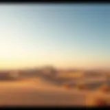 Breathtaking desert landscape during winter in the UAE