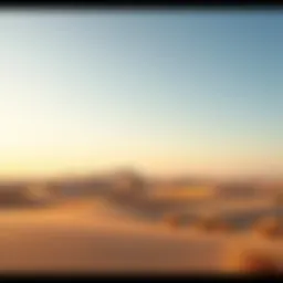 Breathtaking desert landscape during winter in the UAE