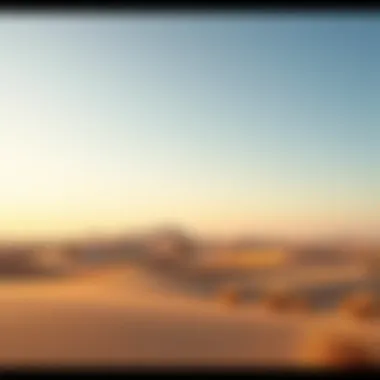 Breathtaking desert landscape during winter in the UAE