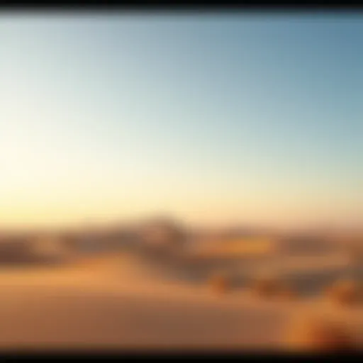 Breathtaking desert landscape during winter in the UAE