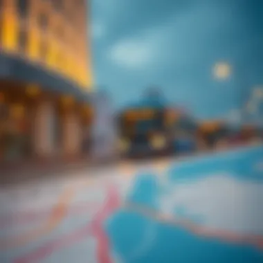 Map highlighting the route from Union to Ras Al Khaimah