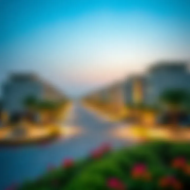 Vibrant Community Living in Dubai A vibrant community in Dubai featuring parks and recreational spaces