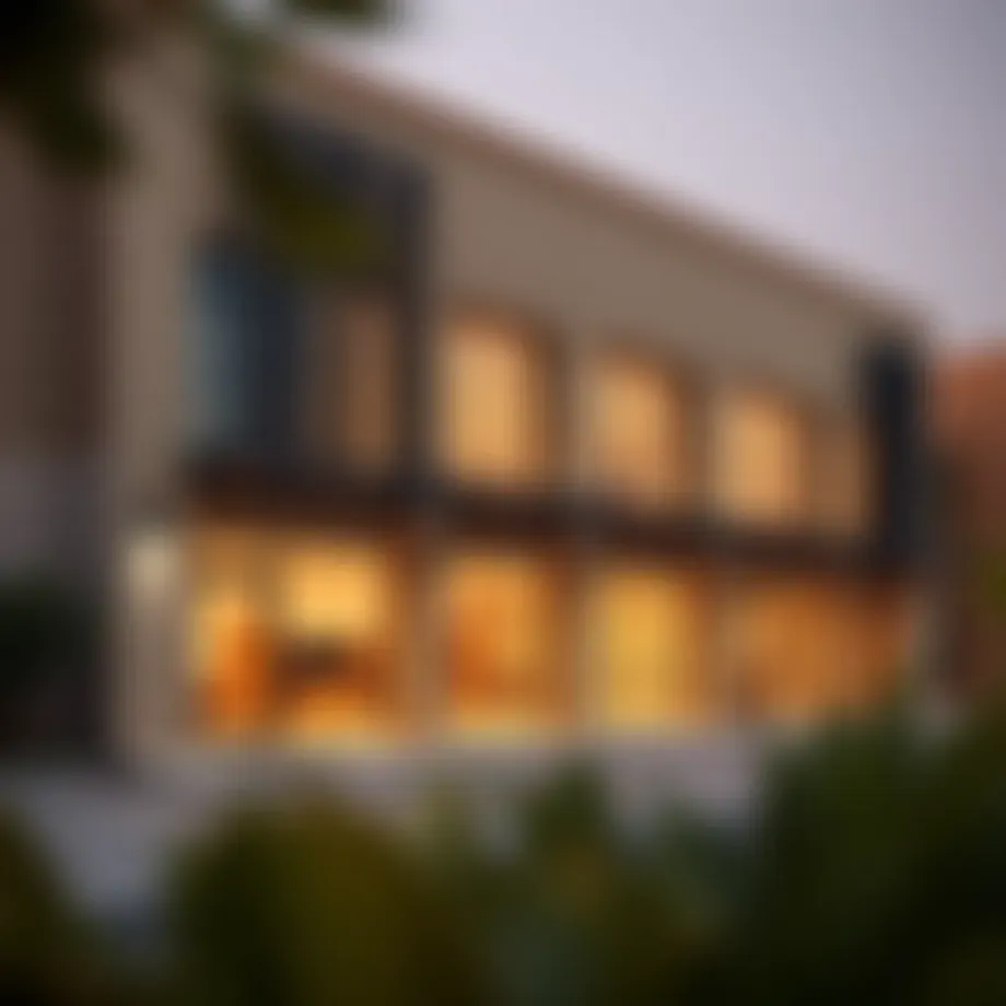 Modern warehouse exterior in Mussafah