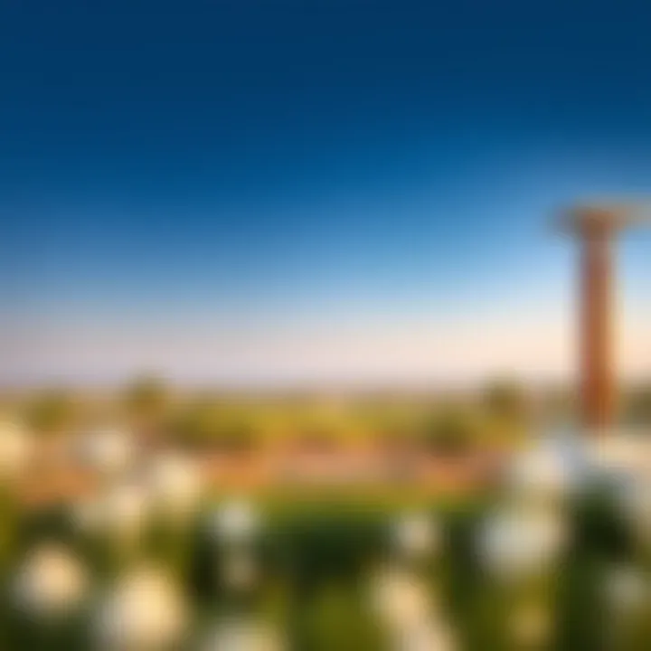 Breathtaking views over the golf course within the Yas Golf Collection