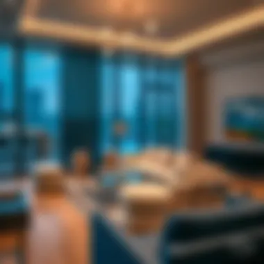 Stylish interiors of a property from the Yas Golf Collection